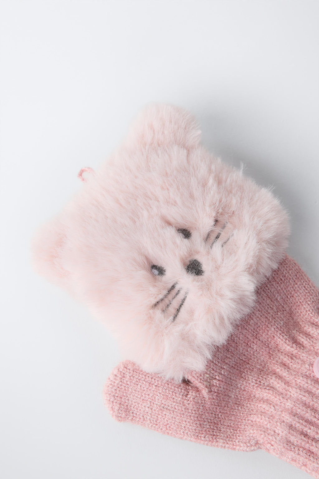 MITTEN GLOVES WITH MOUSE EFFECT HAIR - Zara фото 2