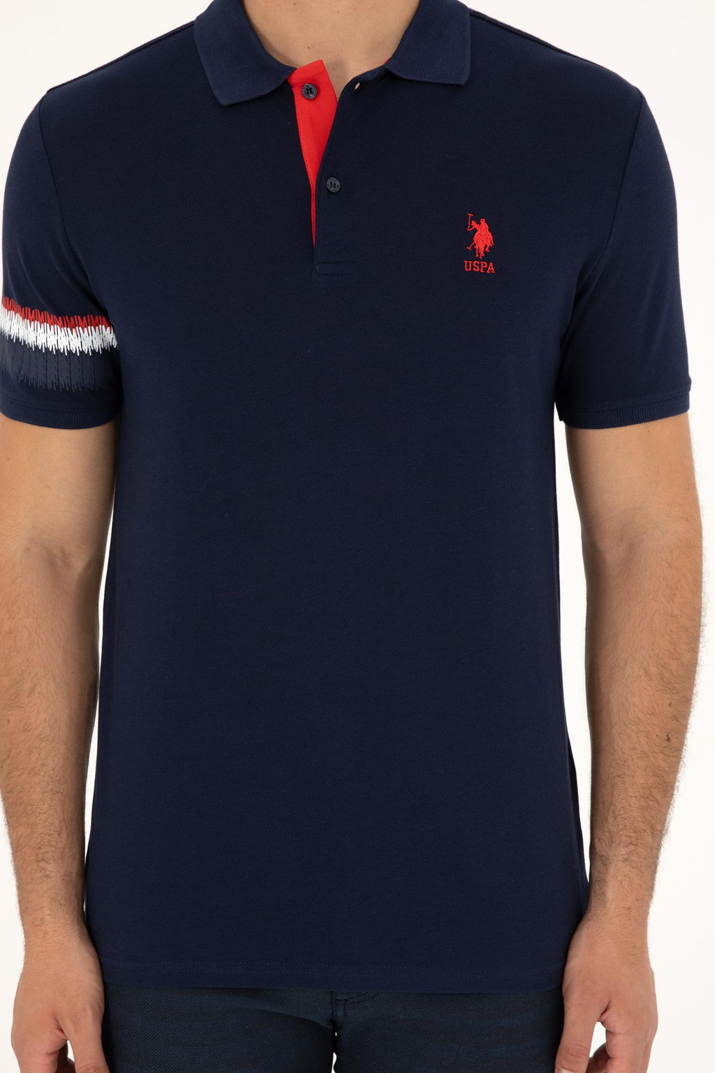 Футболка мужская U.S. Polo Assn темно-синяя хлопок  фото 6