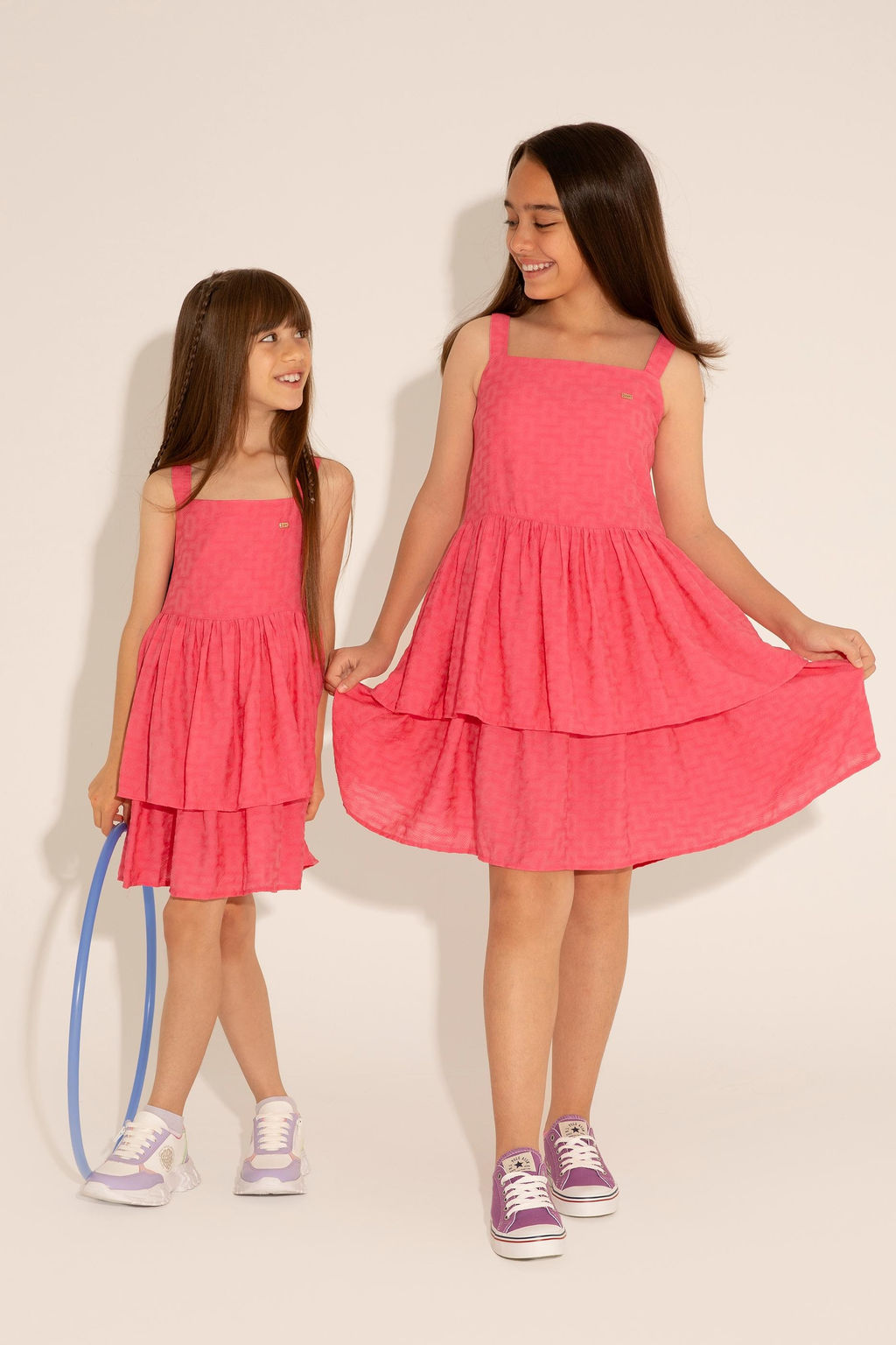 Фиолетовое тканое платье для девочки - U.s. polo assn фото 4