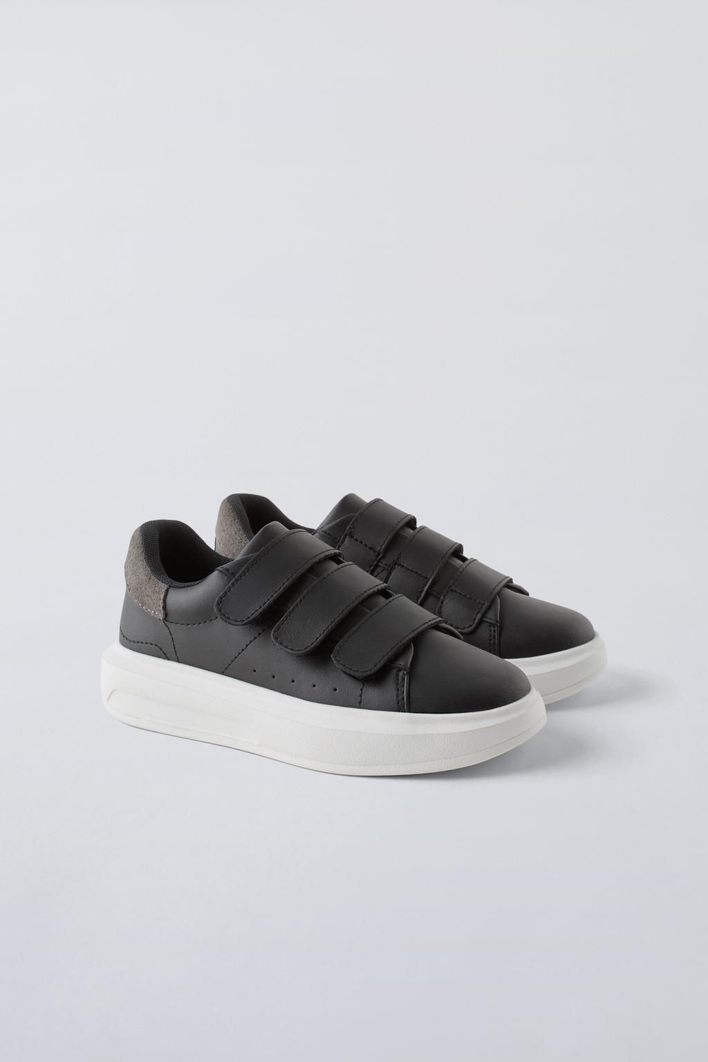 LEATHER PLIMSOLLS WITH STRAPS - Zara фото 3
