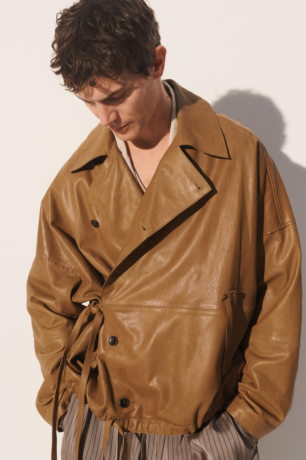 CAZADORA RELAXED FIT PIEL NAPA / Tostado - Zara фото 2