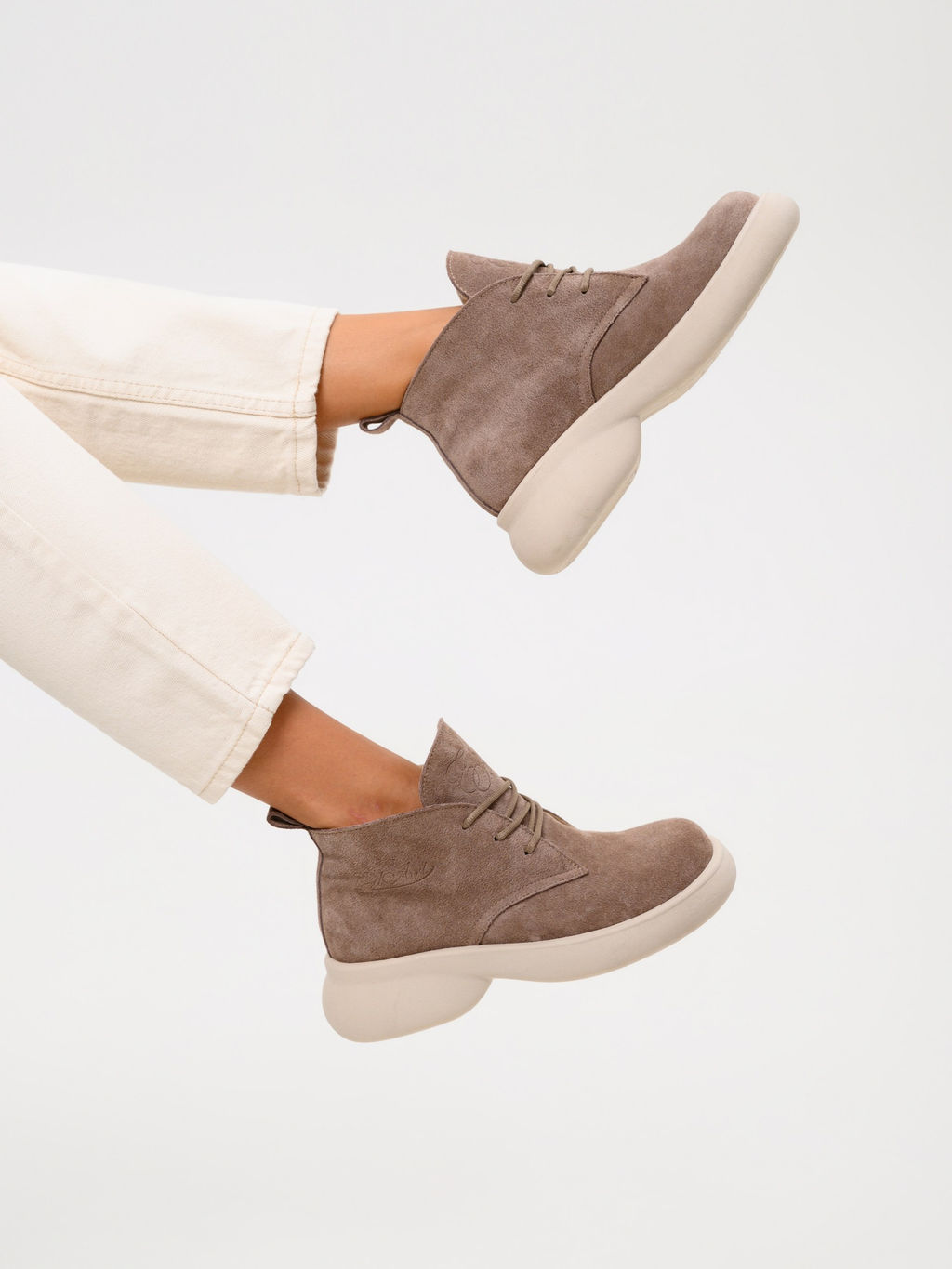 Ботинки 308.927be. капучино замша/Байка