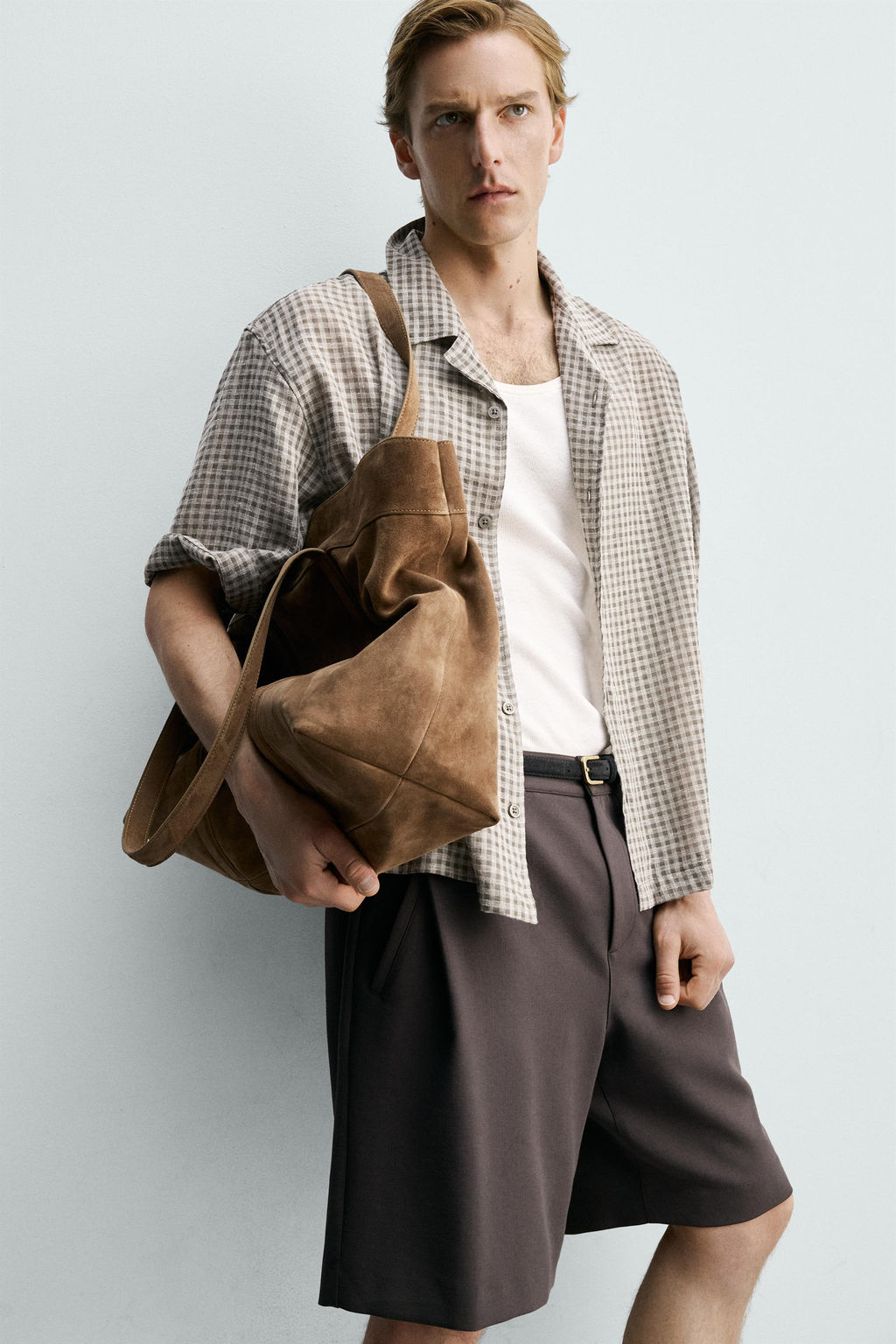CAMISA RELAXED FIT JACQUARD CUADROS / Verde - Zara фото 6