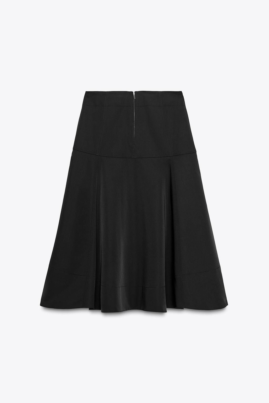 ZW COLLECTION FLARED BELT SKIRT - Zara фото 7