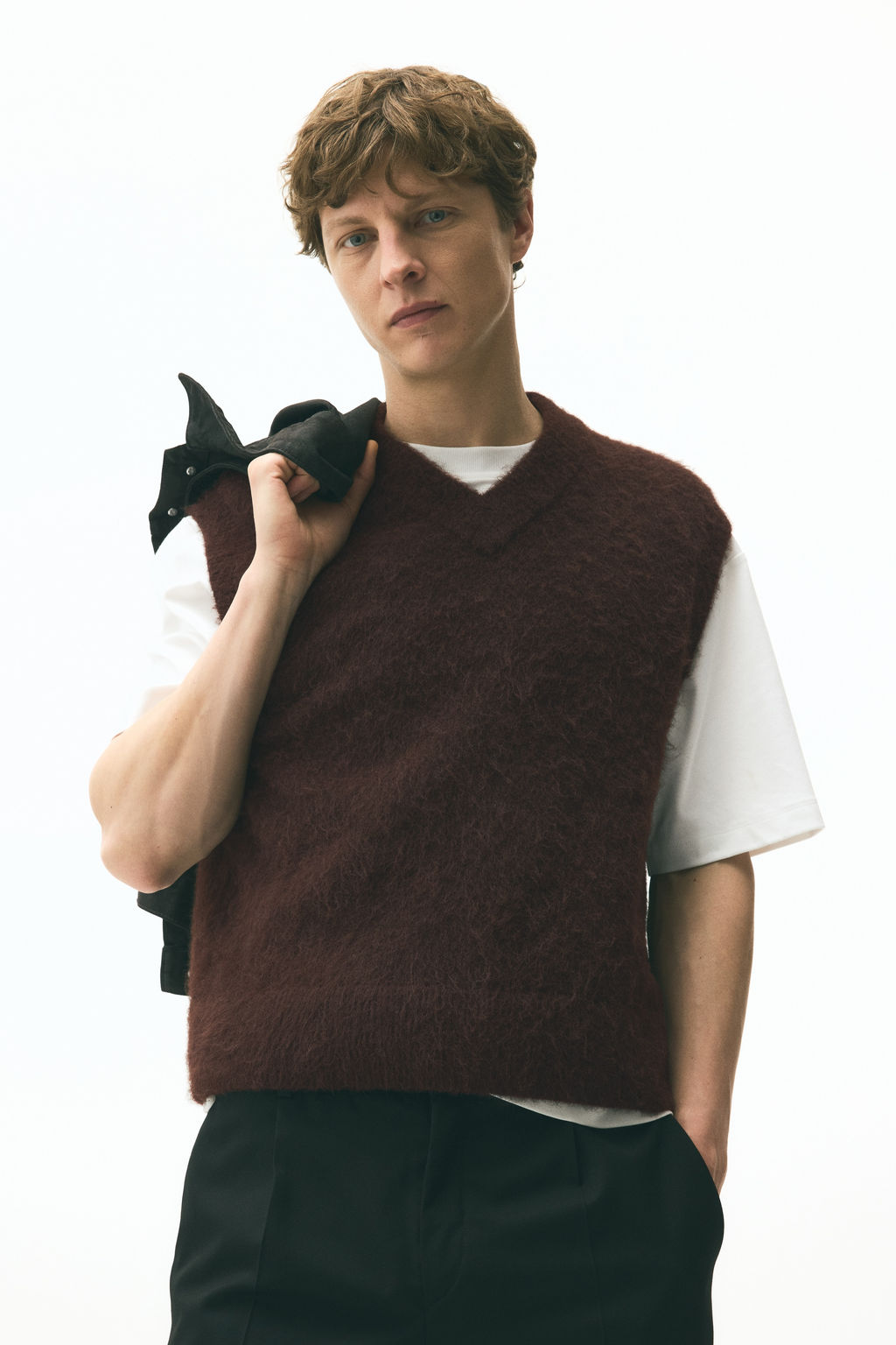 Su?ter sin mangas efecto pelo Loose Fit - H&m фото 6