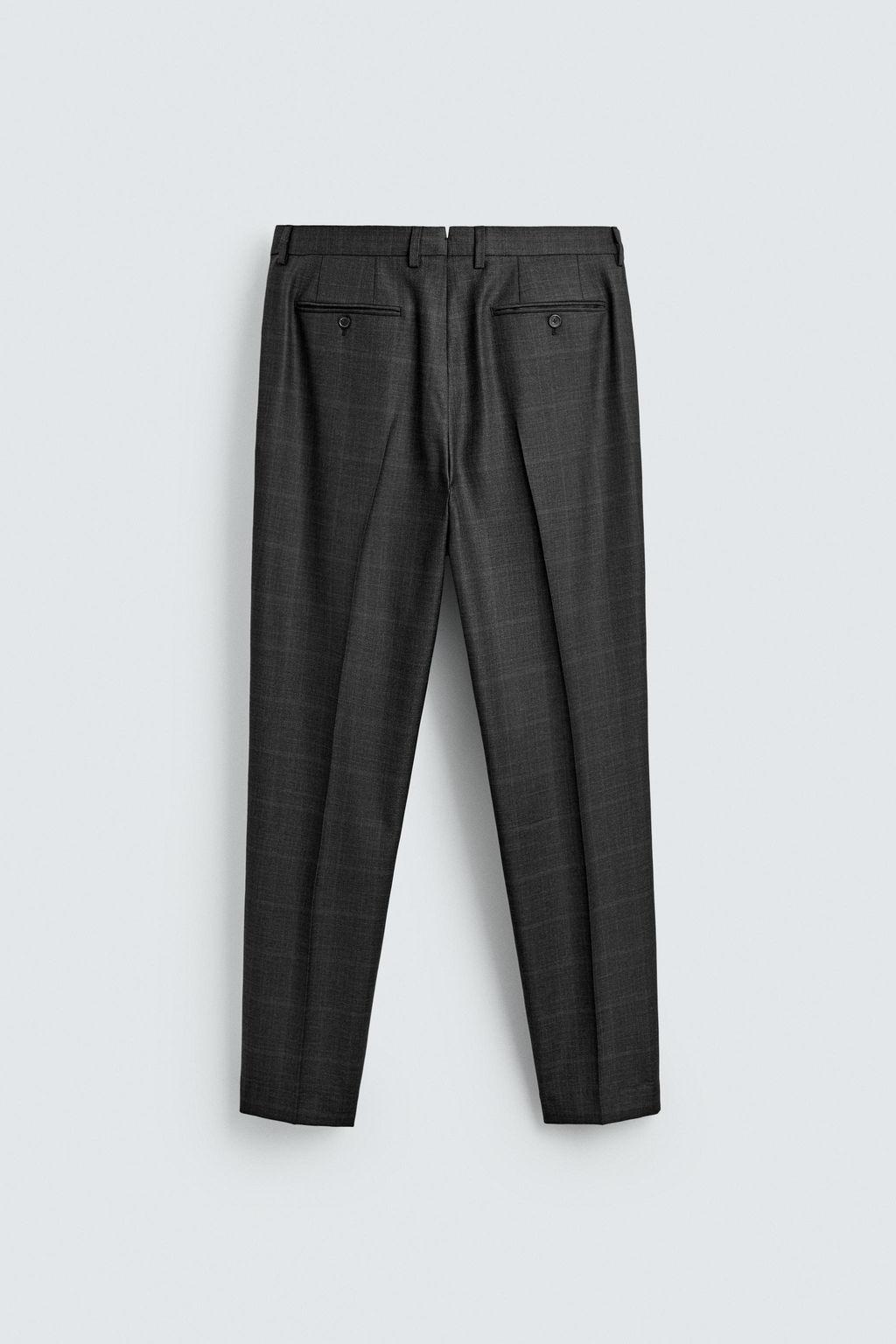 PANTAL?N TRAJE CUADROS 100% LANA / Marengo vigor? - Zara фото 6