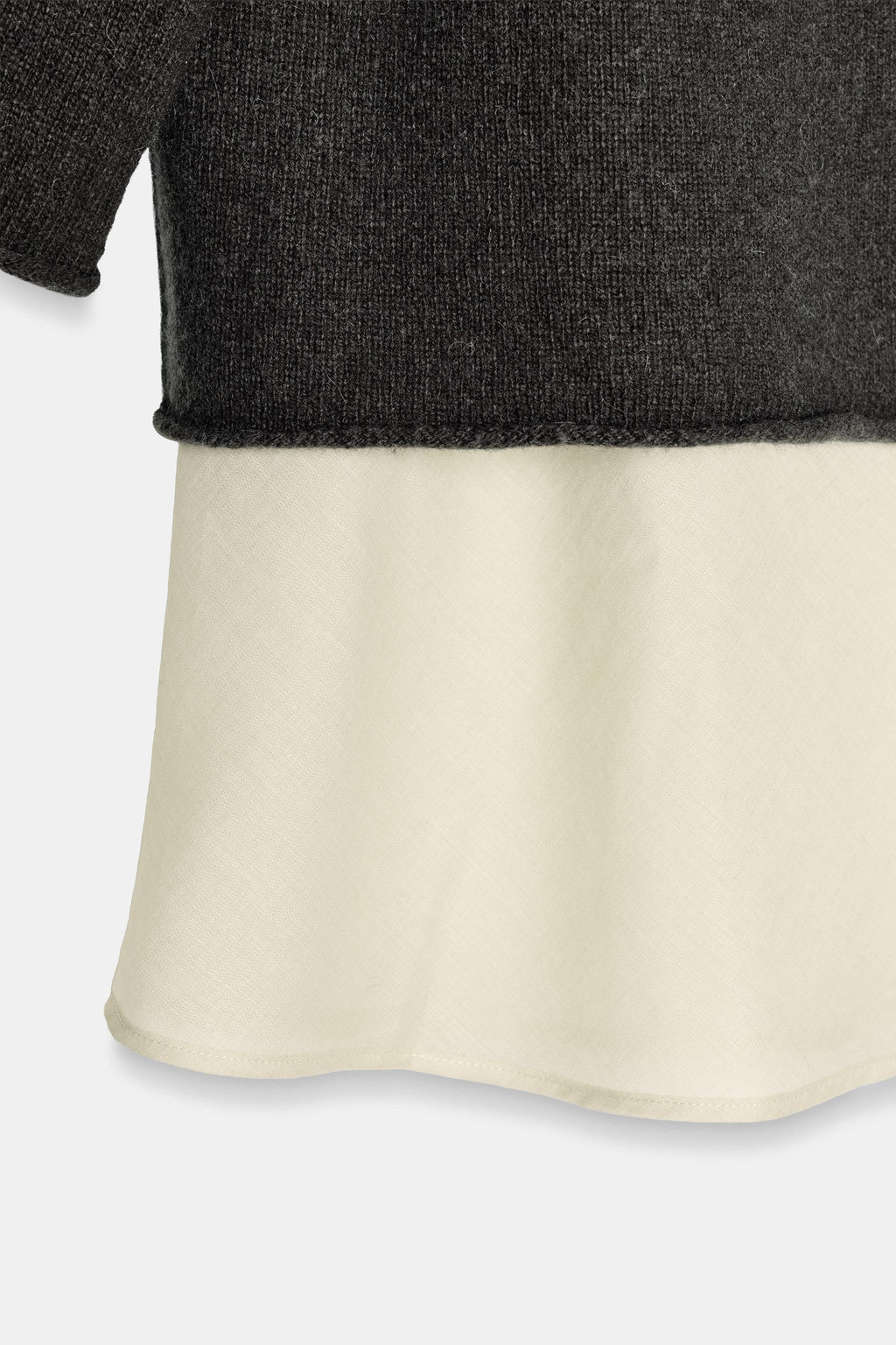 WOOL AND SATIN CONTRAST JUMPER - Zara фото 4