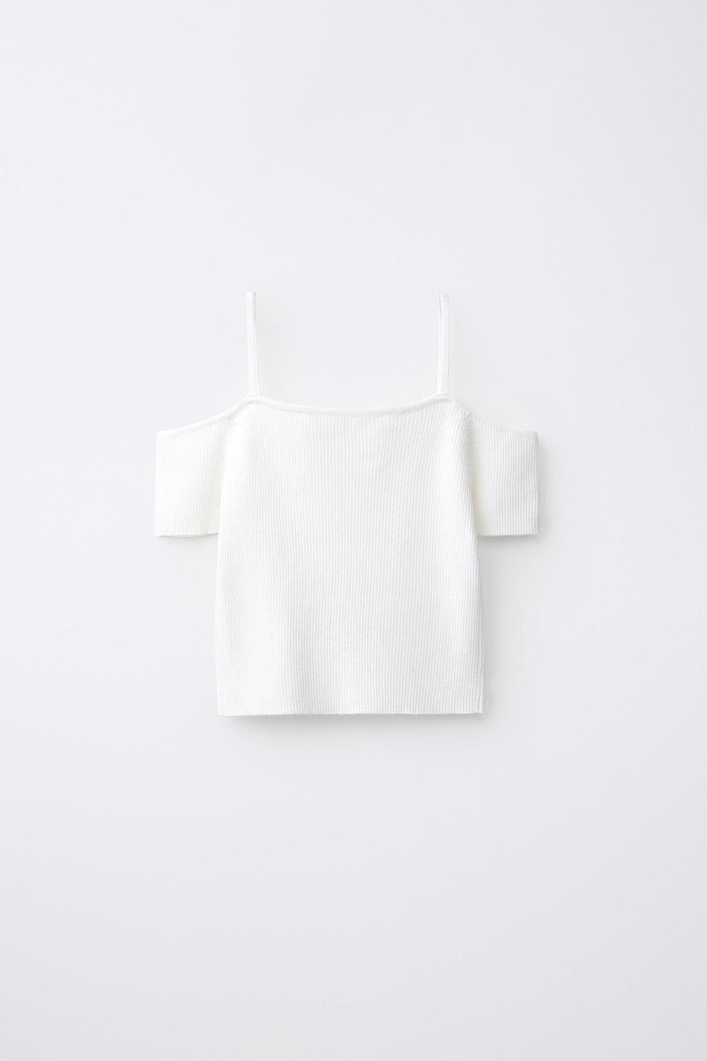 TOP RIB RAYAS / Blanco roto