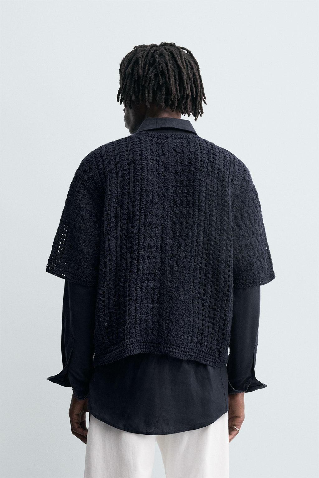 CROCHET TEXTURED T-SHIRT - Zara фото 3