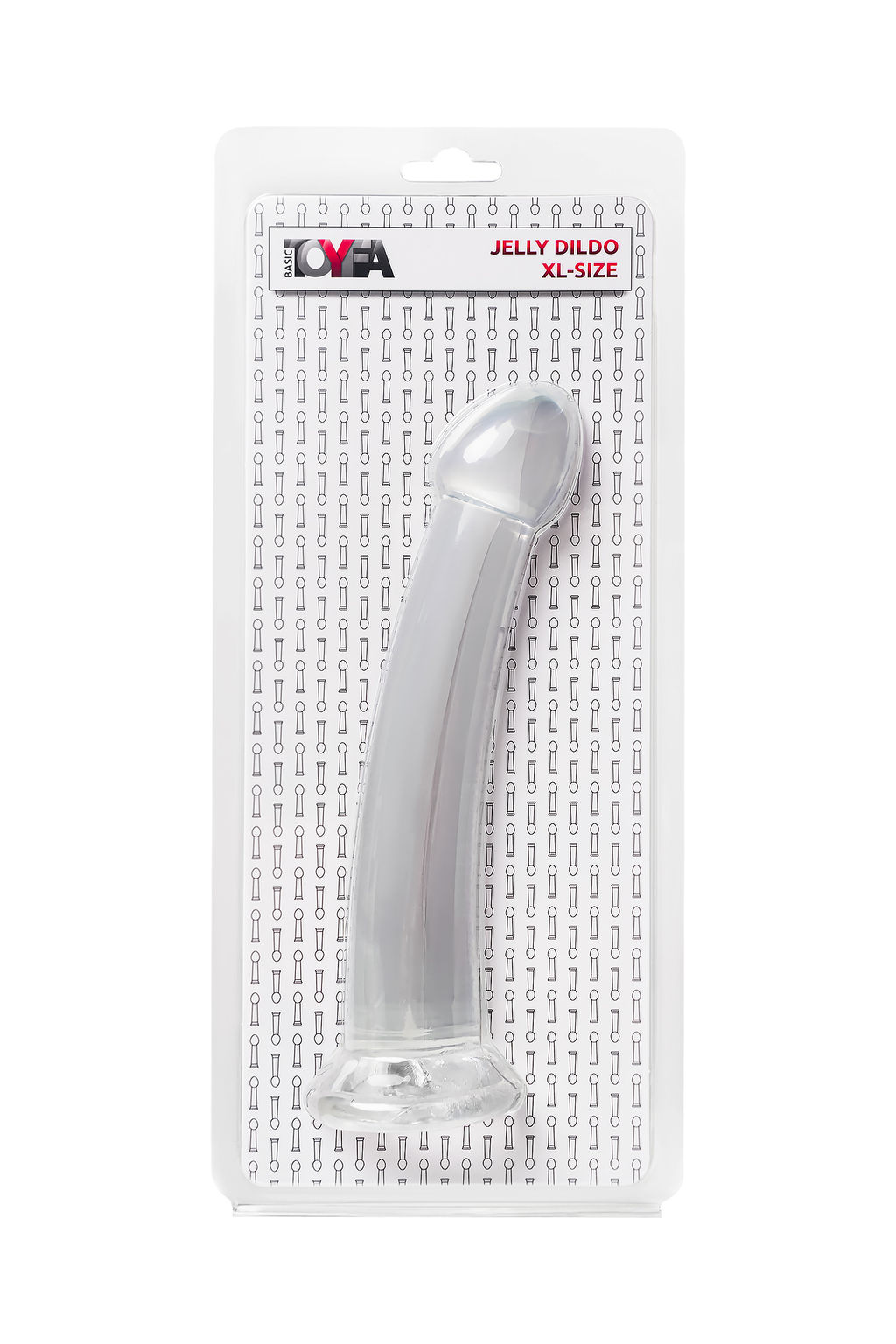 Нереалистичный фаллоимитатор TOYFA Basic Jelly Dildo XL, TPE, прозрачный, 22 см