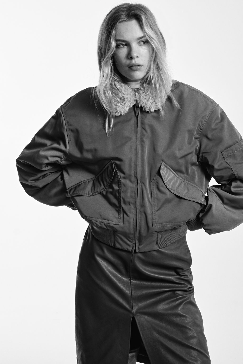 Cazadora bomber con cuello - H&m фото 2