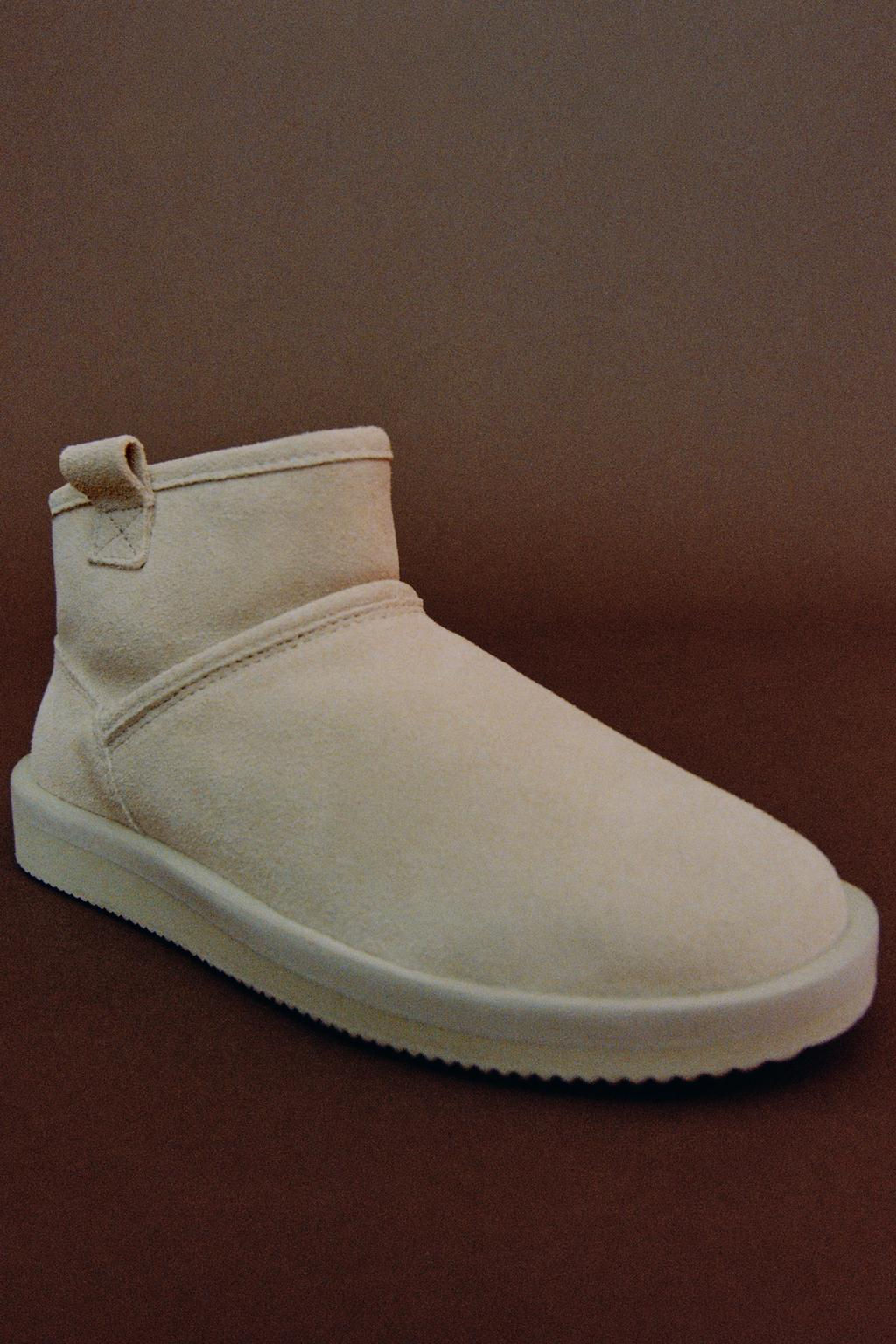 LINED LEATHER ANKLE BOOTS - Zara фото 7