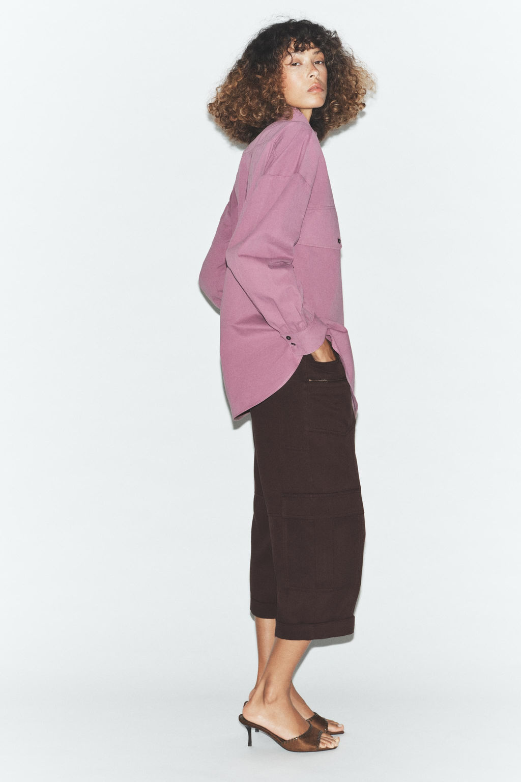 OVERSIZE HIGH-NECK SHIRT - Zara фото 13