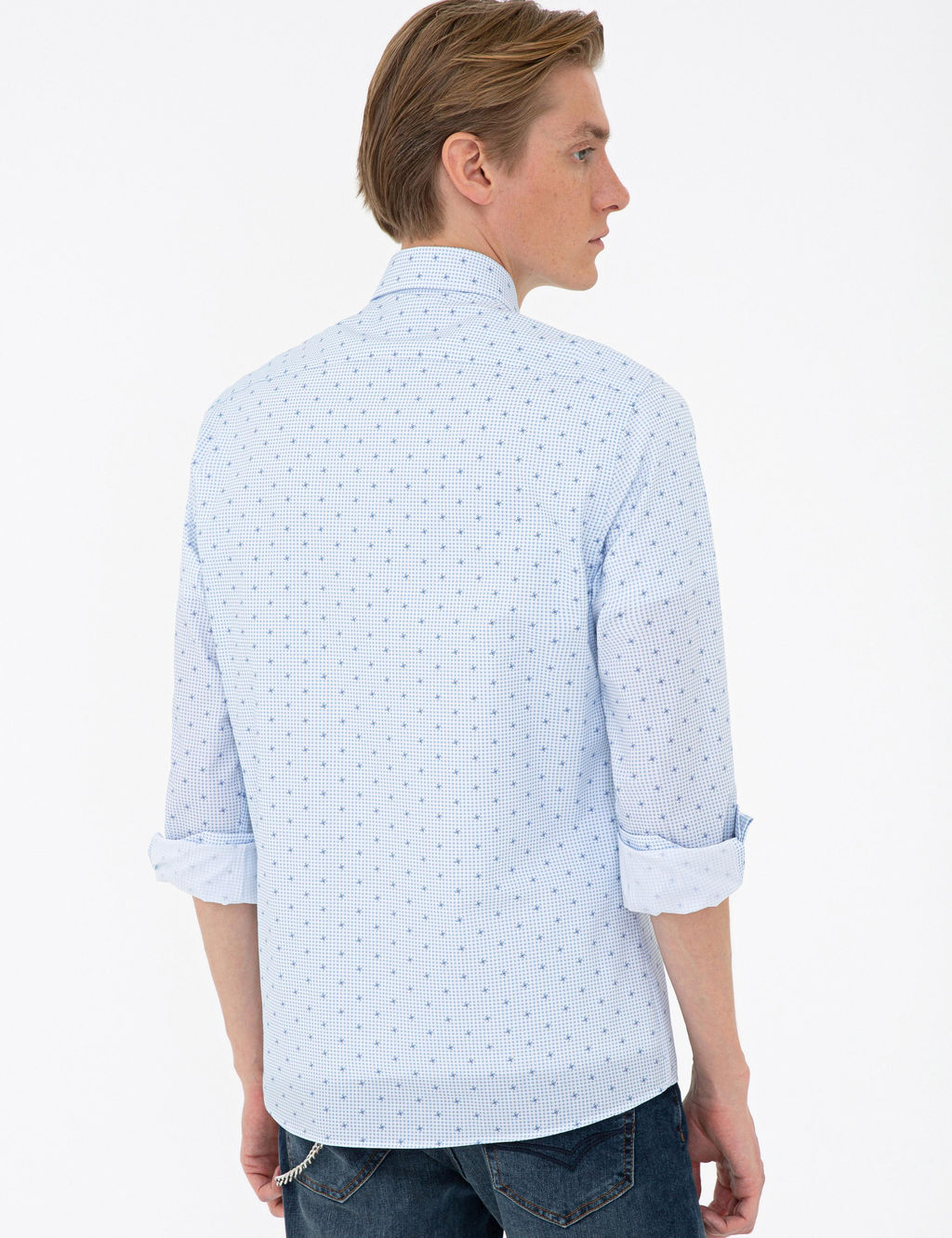 Lacivert Slim Fit Uzun Kollu G_mlek - Cacharel фото 5