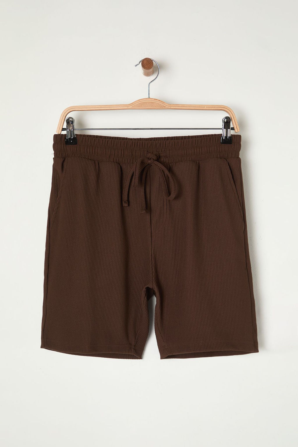 Basic Kahverengi Regular/Normal Kesim Orta Boy Bagc?kl? Dokulu K?r?smaz Ottoman Sort TMNSS23SR00039