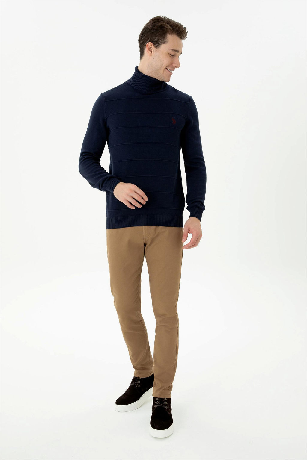 U. S. Polo Assn Мужской темно-синий свитер - U.s. polo assn фото 4