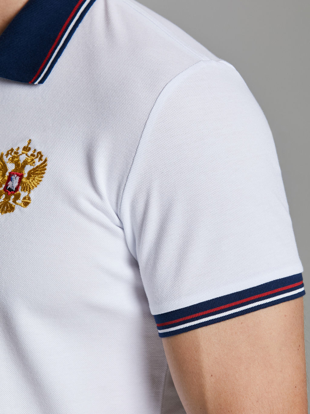 Поло мужское RUSSIA 65M-RR-1497 RED-N-ROCKS