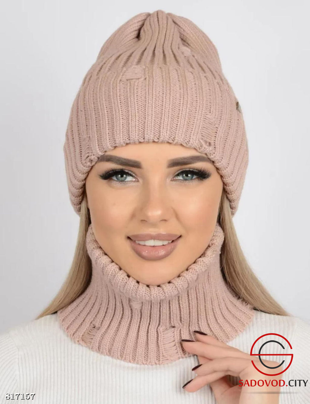 Шапка женская зимняя вязанная - Bruno фото 2