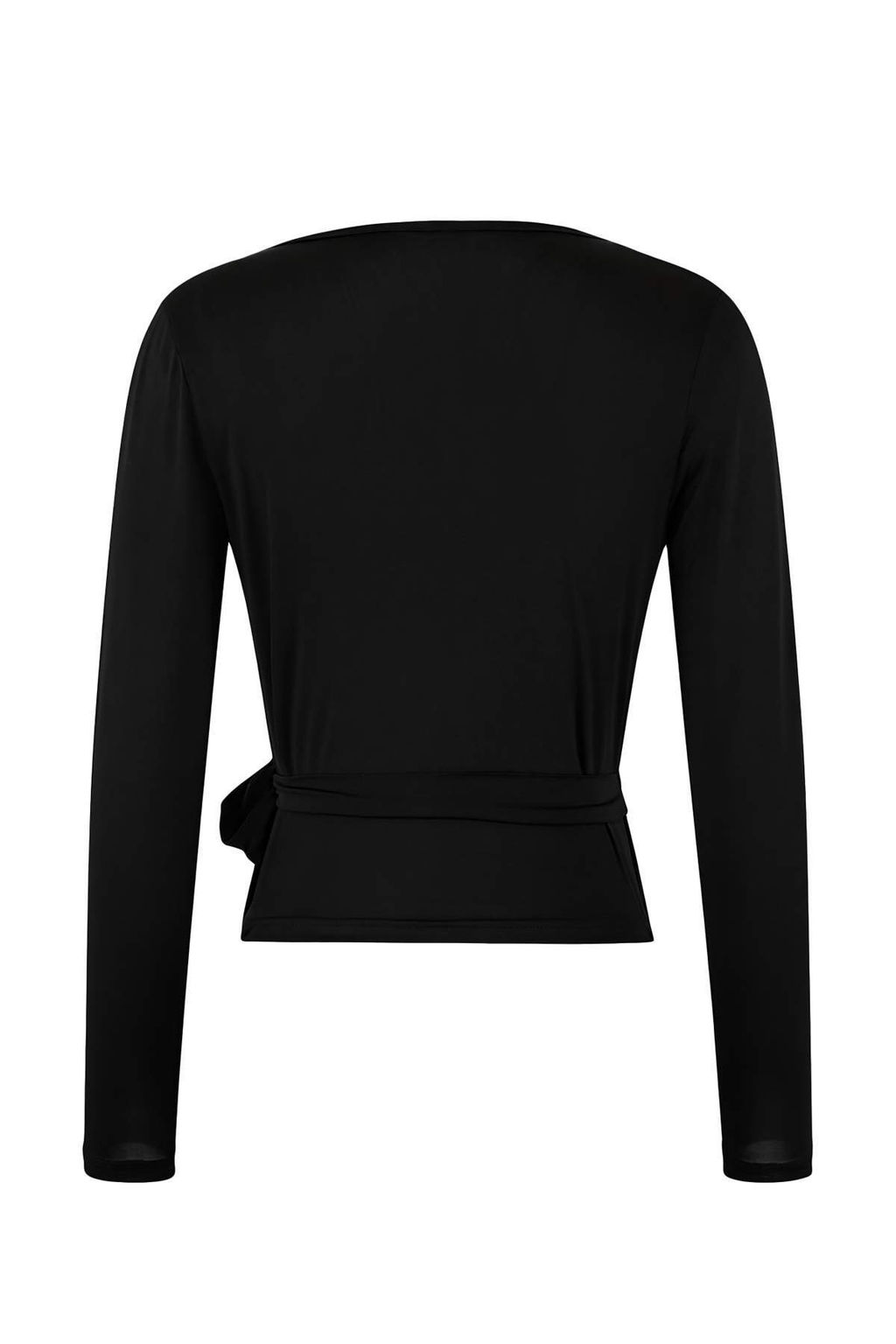 Siyah Micro Baglamal? Kruvaze Crop Bluz/Bolero THMSS26BZ00002 - Trendyolmilla фото 6