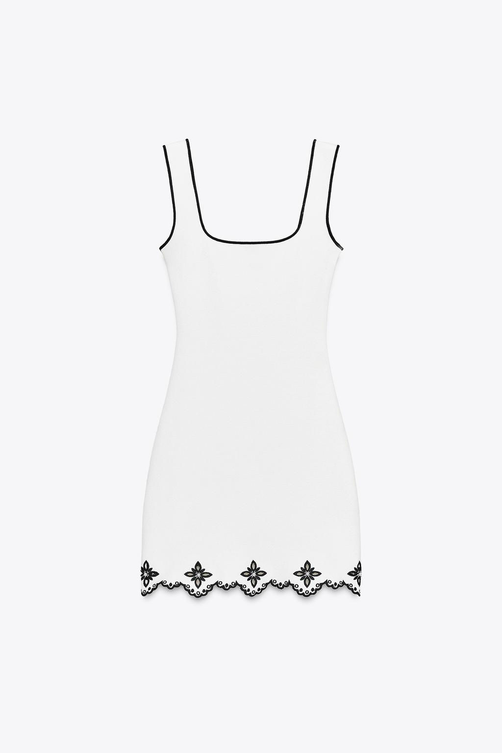 EMBROIDERED DRESS WITH FAUX PEARLS - Zara фото 6