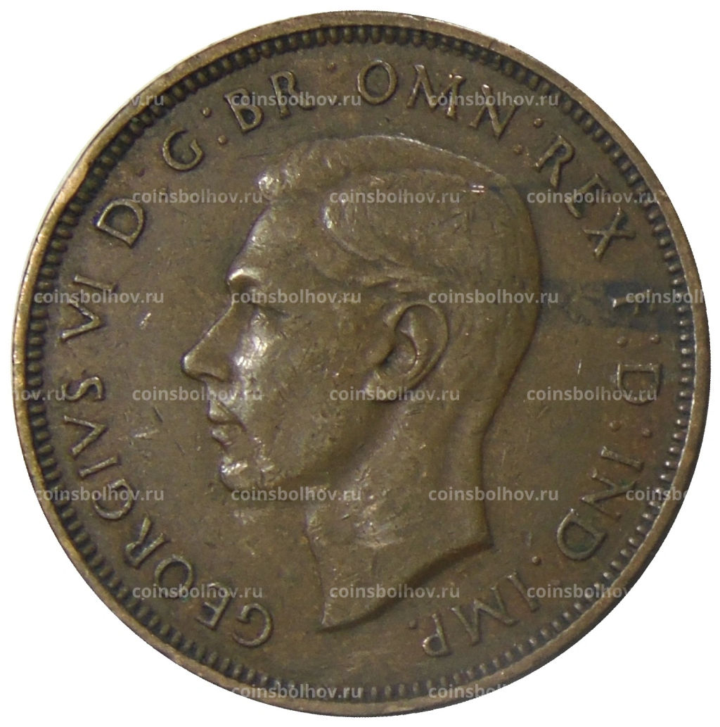 1/2 пенни 1938 года Австралия