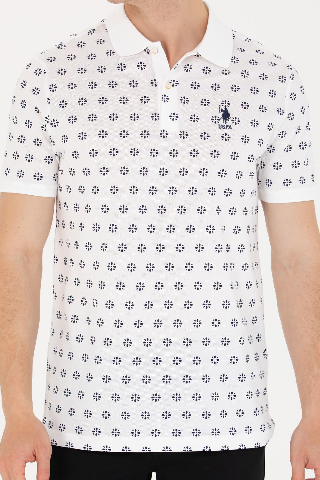 U. S. Polo Assn Мужская белая футболка с воротником-поло - U.s. polo assn фото 20