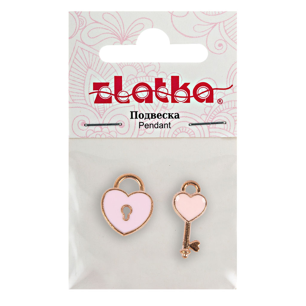 Zlatka Подвеска MFG 10 х 2 шт №25 Ключ с замком 7 x 16, 11 x 13 мм  фото 3