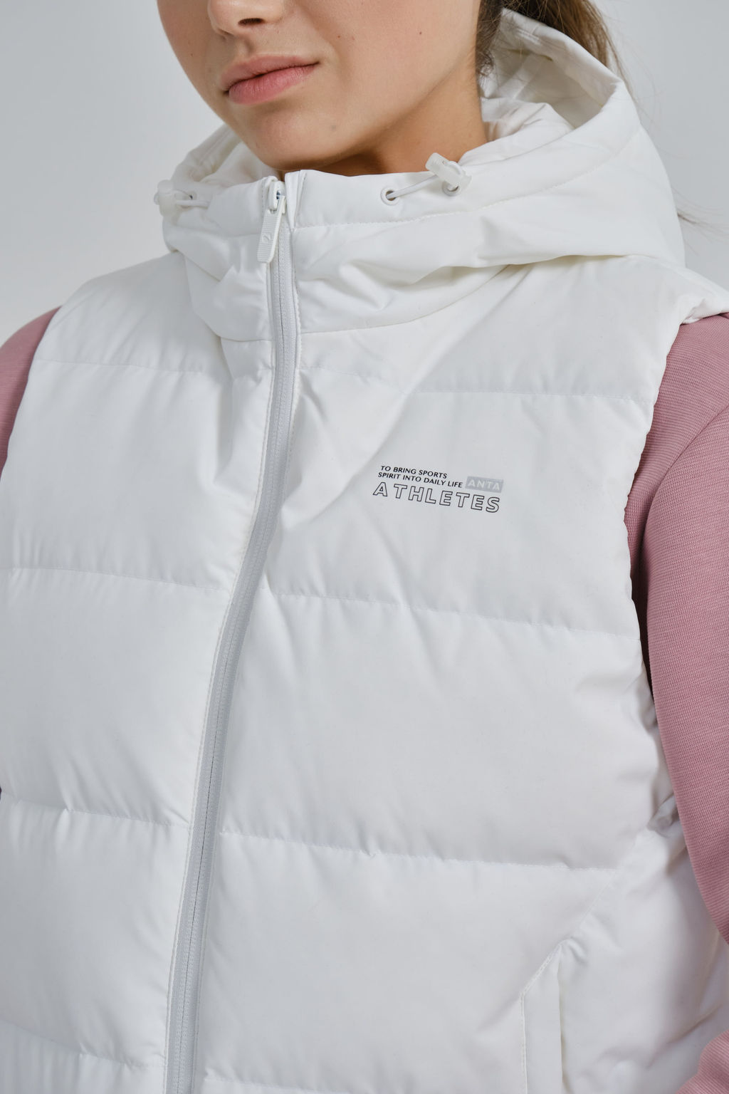 Пуховый жилет Белый - Anta фото 4