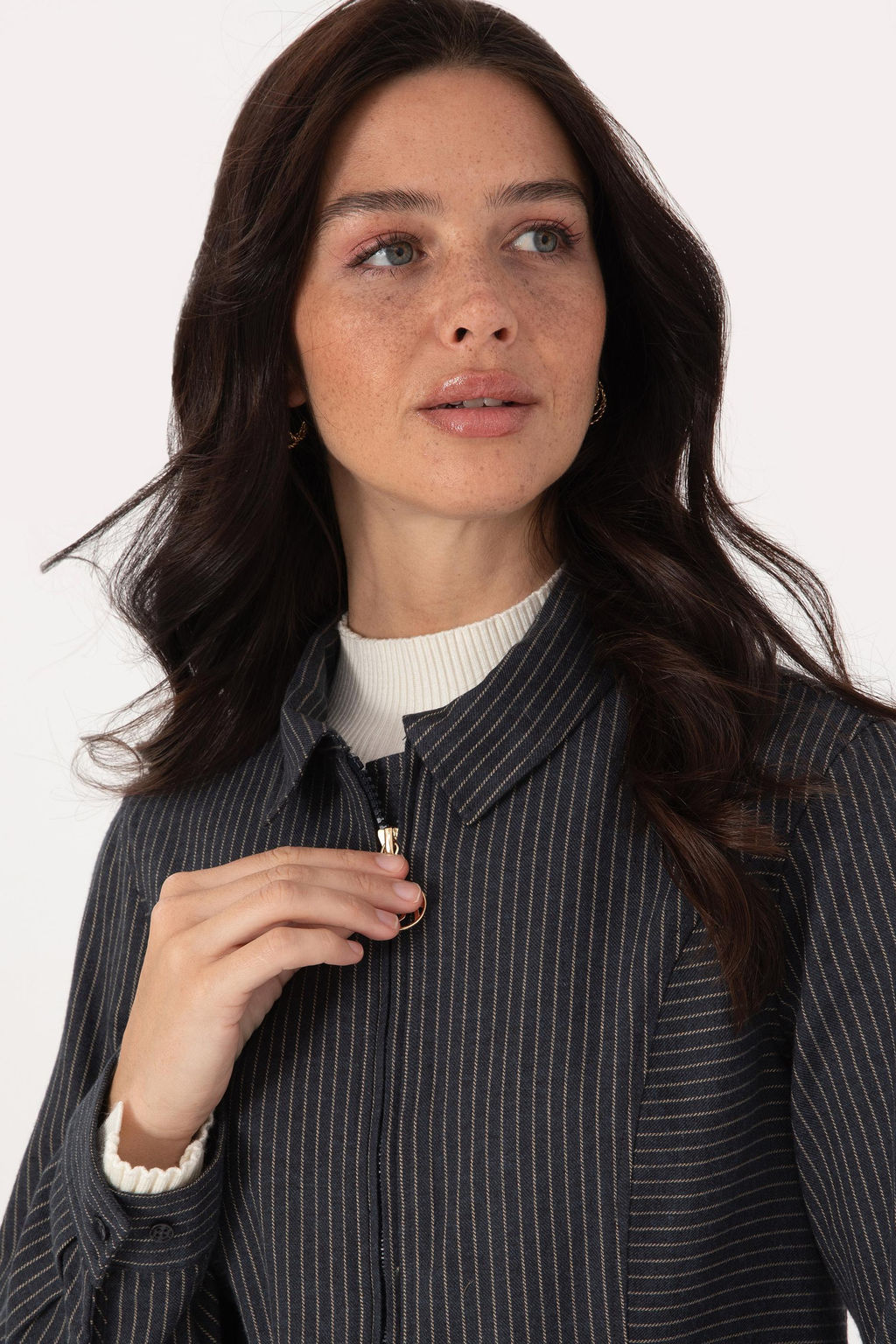 Kad_n Lacivert _izgili Fermuarl_ Dokuma G_mlek - U.s. polo assn фото 2