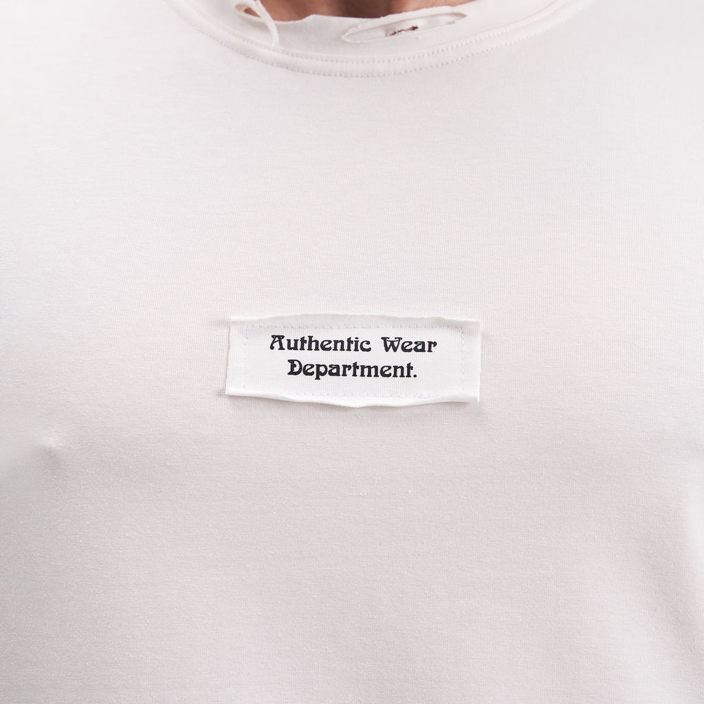 Футболка с рваными краями Top.1100M крем