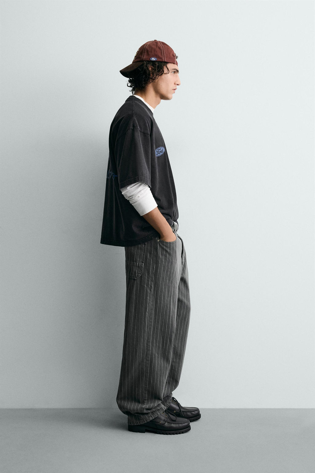 WASHED T-SHIRT WITH CONTRAST FORD  PRINT - Zara фото 12