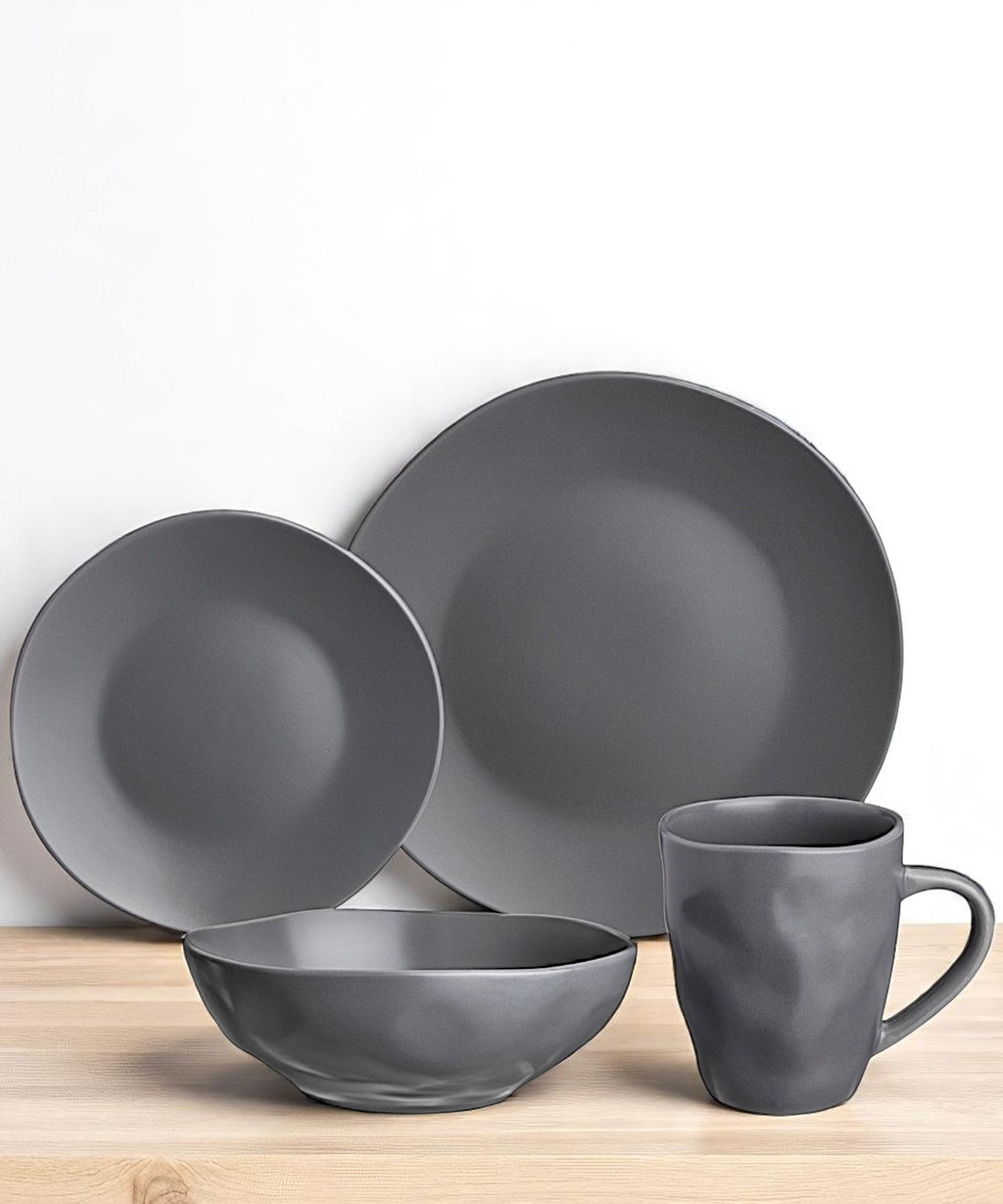 НАБОР ПОСУДЫ ОБЕДЕННЫЙ BRONCO SHADOW НА 4 ПЕР. 16 ПР. СЕРЫЙ  фото 8