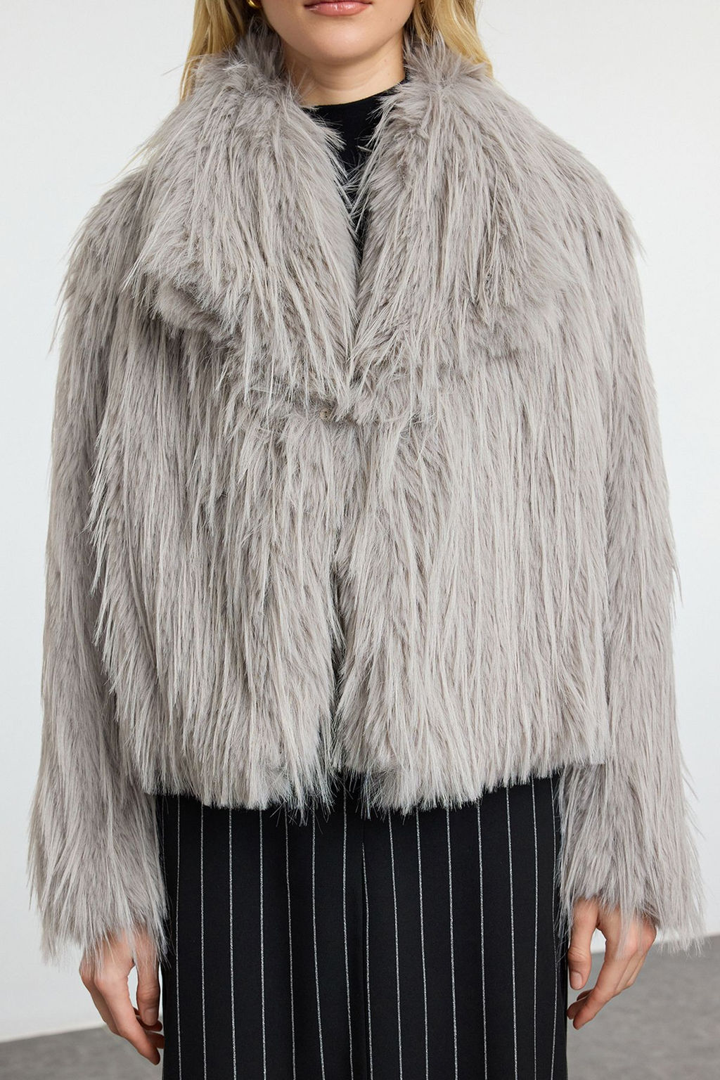 Bej Regular Kal?p Kurk Mont TWOAW25MO00313 - Trendyolmilla фото 12