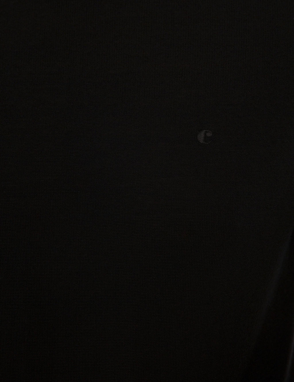 Черный базовый трикотажный свитер с круглым вырезом - Cacharel фото 6