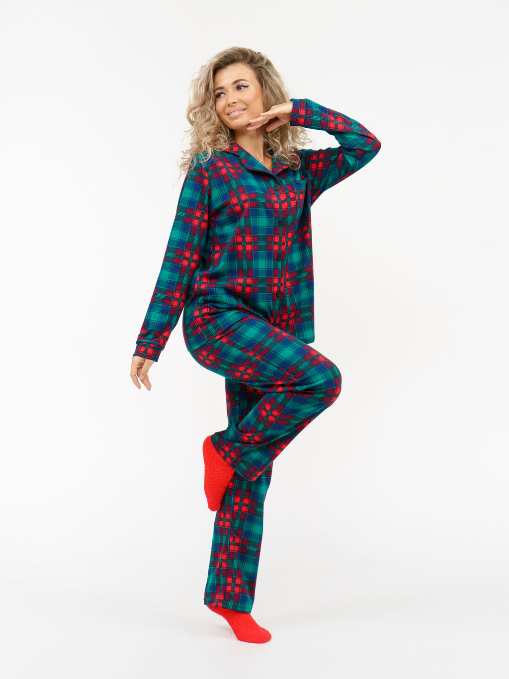 941 Пижама "Зеленая клетка"