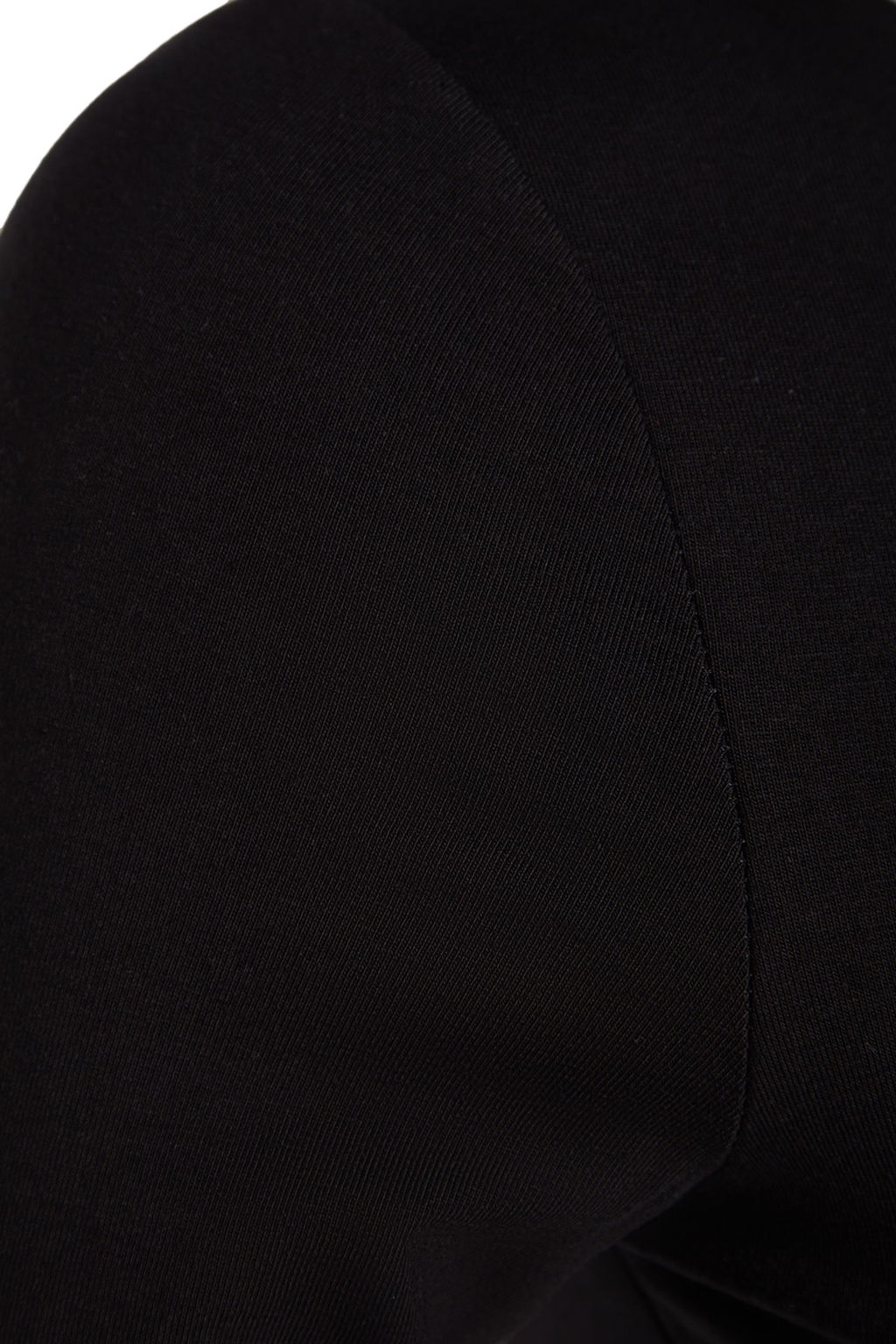 Siyah Pamuklu Esnek Kay?k Yaka Fitted/Vucuda Oturan Esnek Orme Bluz TWOAW24BZ00166