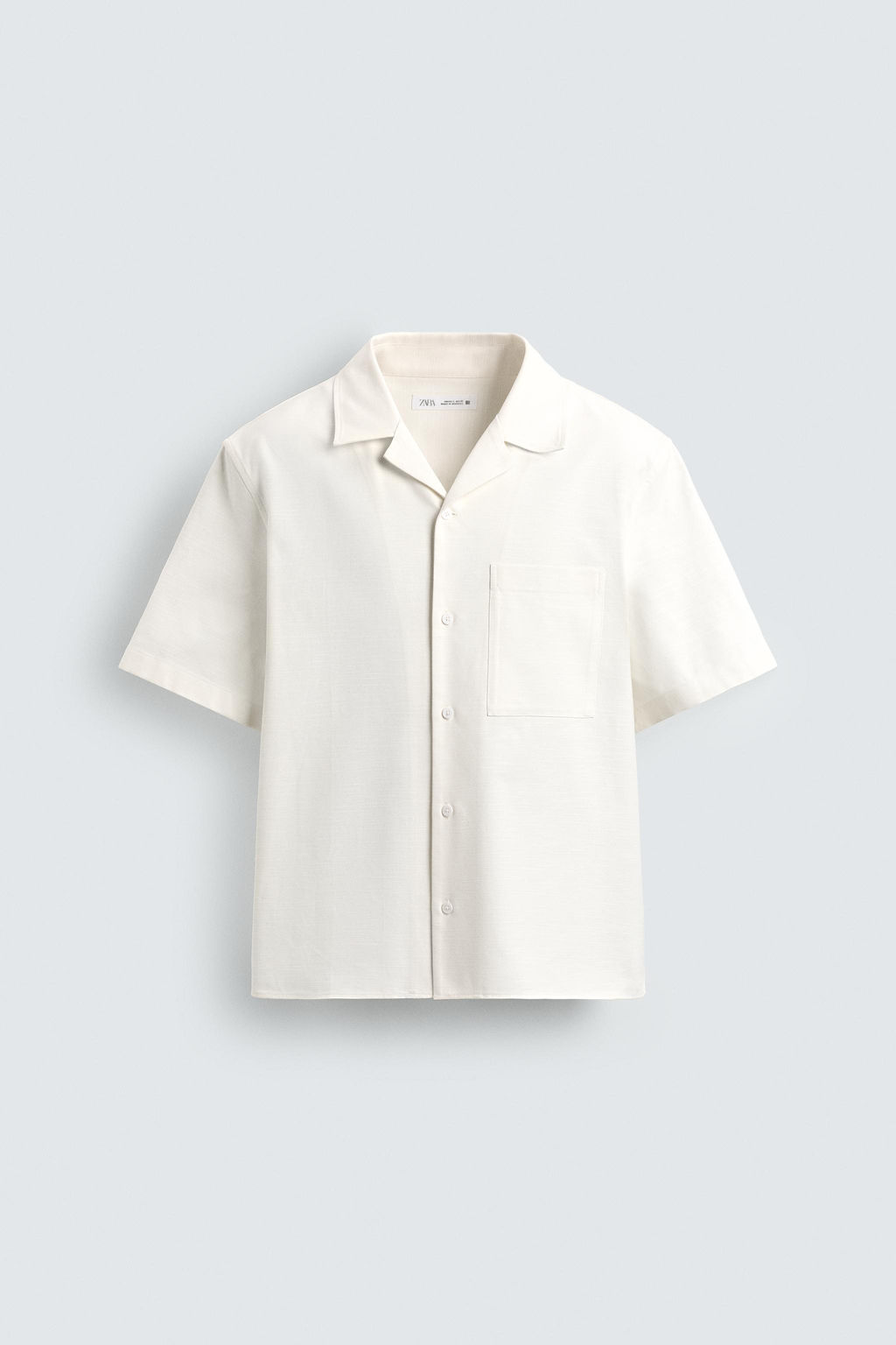 CAMISA BOXY FIT ESTRUCTURA / Blanco - Zara фото 7