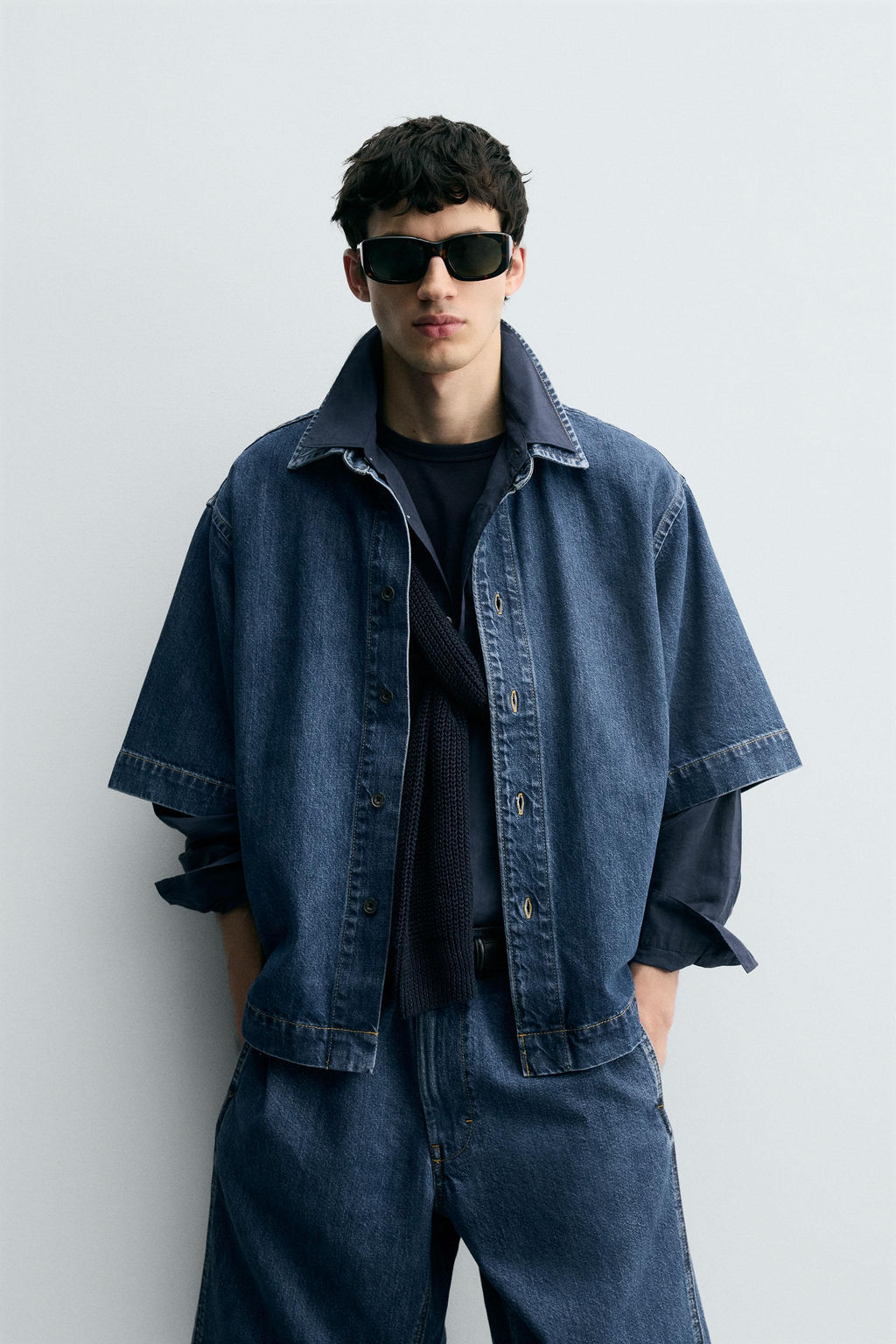 SHORT SLEEVE DENIM SHIRT - Zara фото 2