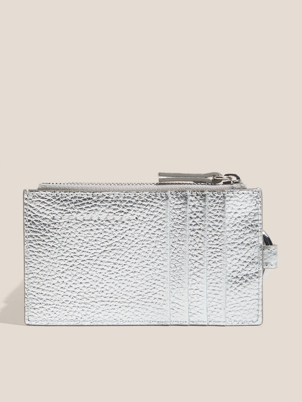 Картхолдер MM6 MAISON MARGIELA ZIP WALLET Артикул 4670814, серебряный
