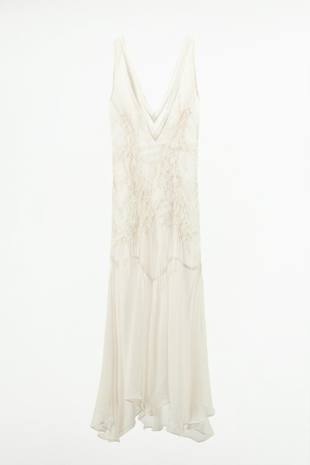 SEMI-SHEER TEXTURED DRESS - Zara фото 6