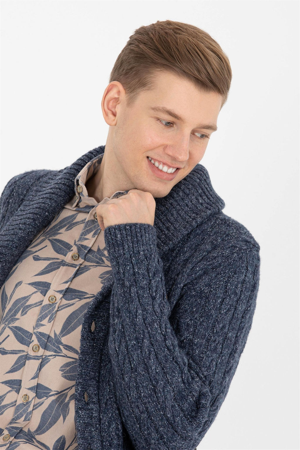 U. S. Polo Assn Мужской темно-синий трикотажный кардиган - U.s. polo assn фото 7