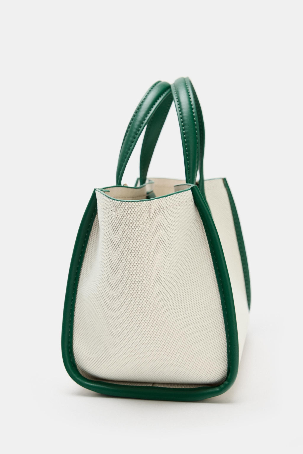 BOLSO MINI SHOPPER CANVAS / Verde - Zara фото 5