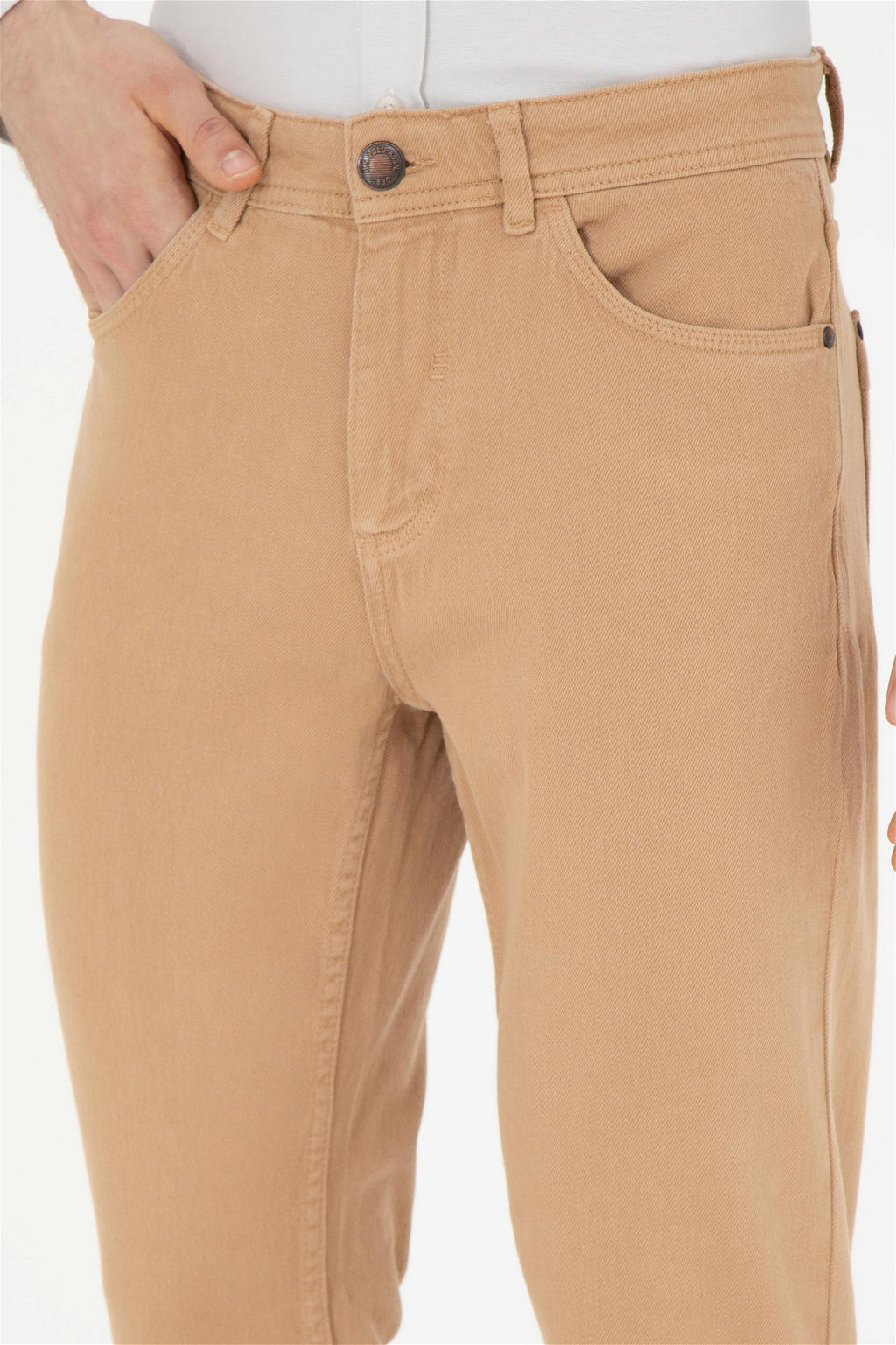 Мужские брюки песочного цвета из парусины - U.s. polo assn фото 6