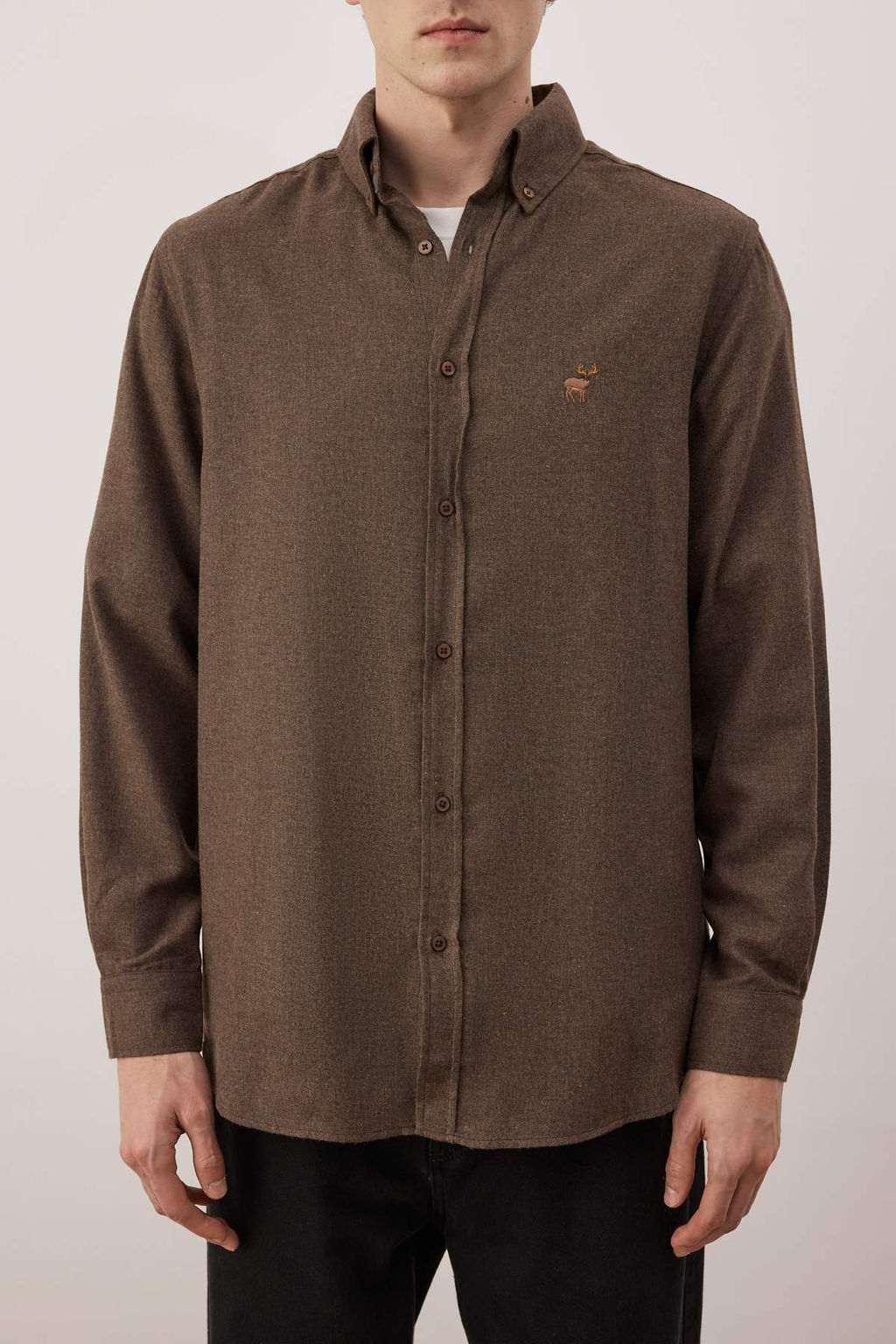 Lacivert Regular Erkek Flanel Nak?sl? Gomlek TMNAW26GO00010 - Trendyolmilla фото 14