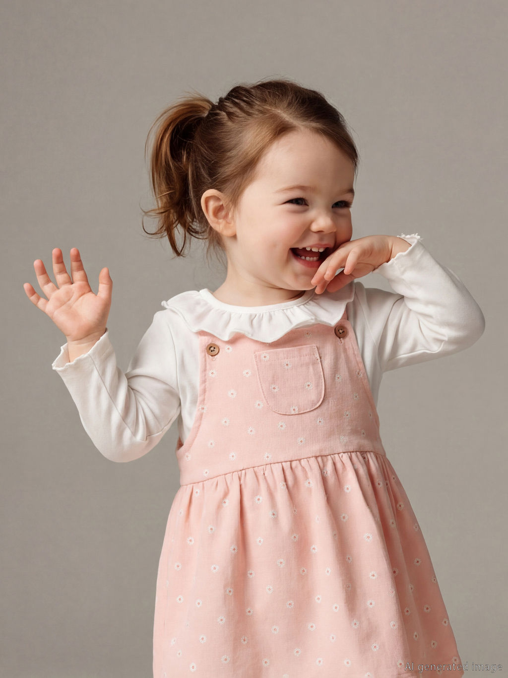 ?i?ekli K?z Bebek Salopet Elbise ve Ti??rt