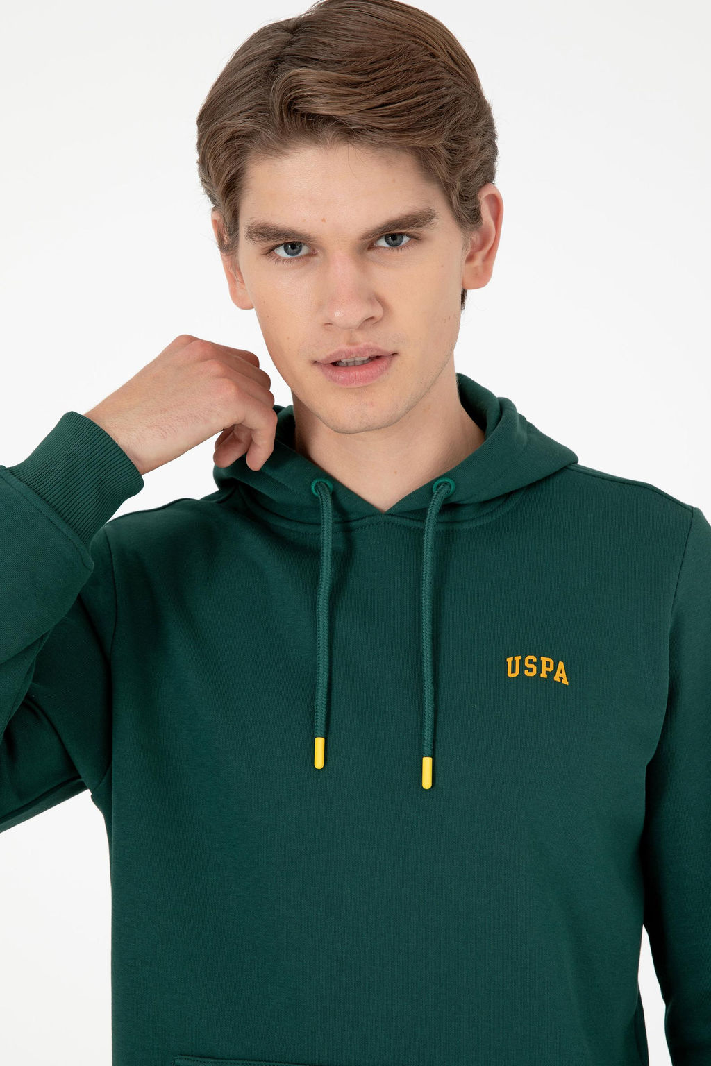 Мужской темно-зеленый базовый свитшот - U.s. polo assn фото 2