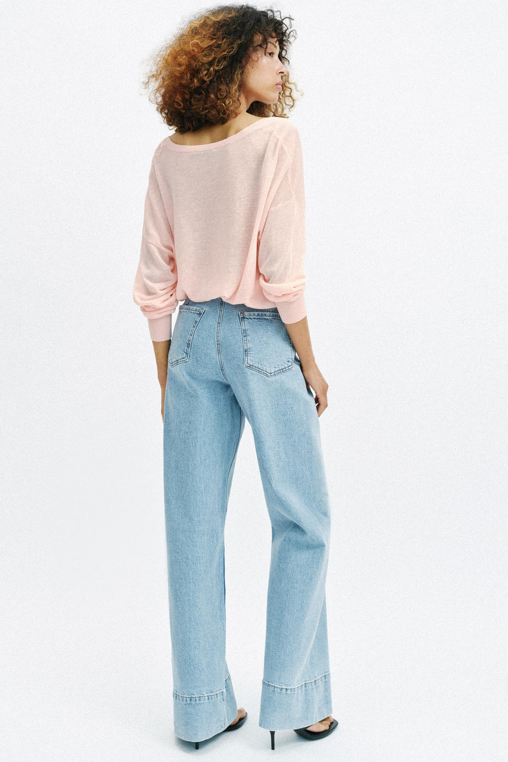 JEANS Z1975 WIDE LEG TIRO ALTO BOLSILLOS / Azul claro - Zara фото 8