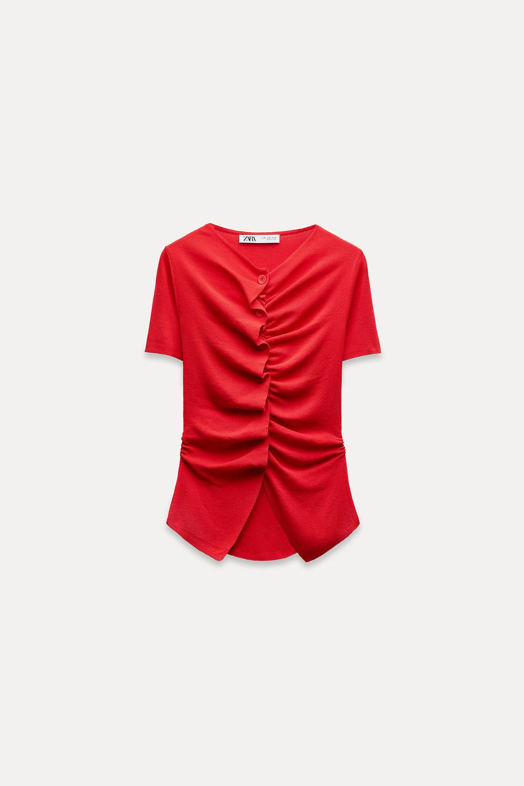 DRAPED KNIT TOP - Zara фото 12
