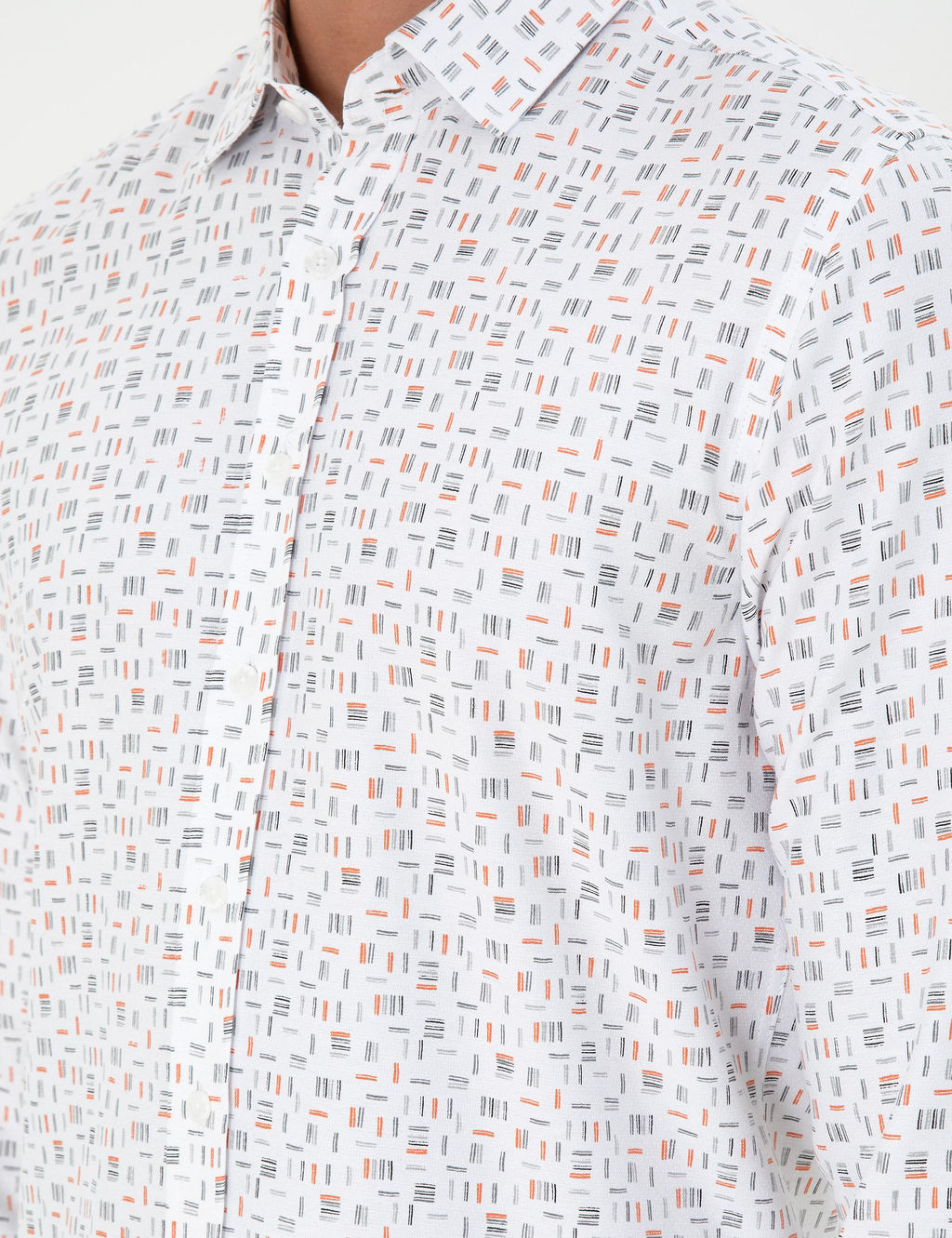 Turuncu Slim Fit Uzun Kollu G_mlek - Pierre cardin фото 7