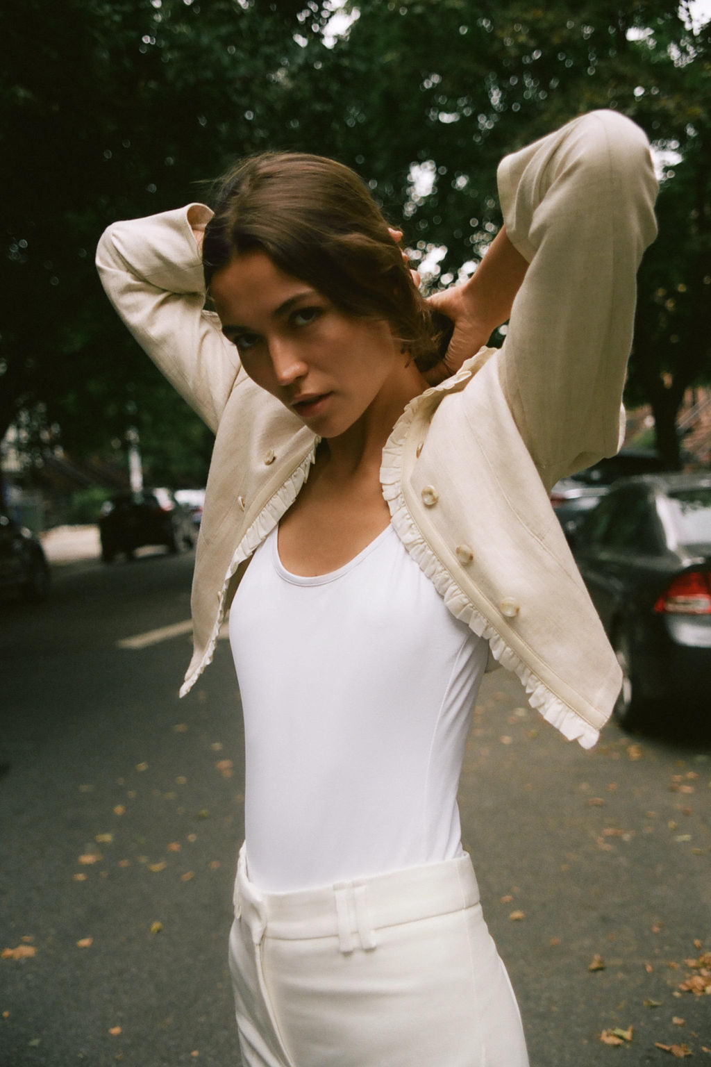 BLAZER CORTA VOLANTES / Beige claro - Zara фото 6
